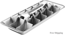 Stainless Steel Ice Cube Tray 18 Compartment Easy Release Dust Proof Design New