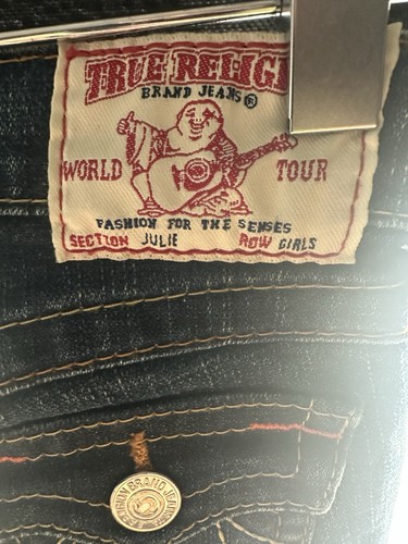 TRUE RELIGION Girls Julie Super T Bold Stitching Stretch Denim Jeans Size 6 #G - Picture 3 of 4