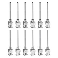 12pcs 15G Stainless Steel Dispensing Needles, 1" Glue Needle Tube Blunt Tip