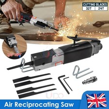1/4" High Speed Air Body Saw w/ 4 Blades Reciprocating Pneumatic Cutting Tool UK