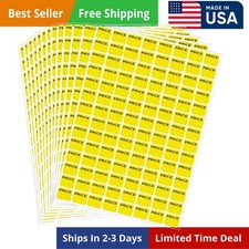 2240 Pcs Yard Sale Price Stickers, Prepriced Pricing Labels, Yellow