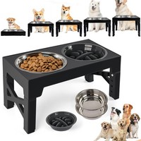 Hundenapf Hunde Futternapf HöHenverstellbar Futterstation Edelstahl Futternapf