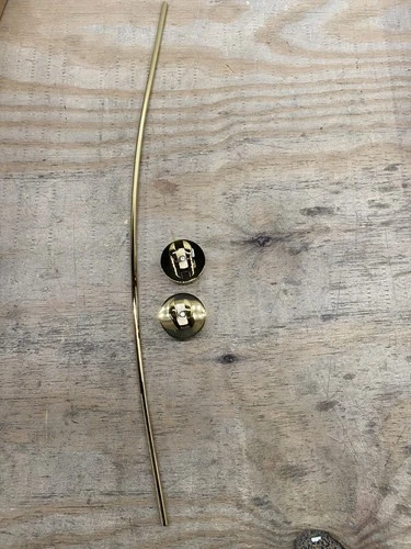 Signature Hardware 296444 Ceeley 24" Glass Bathroom Shelf, Polished Brass *READ* - Picture 2 of 3