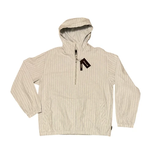 Michael Kors Uomo Righe 1 2 Zip Felpa con Cappuccio Shacket Camicia Giacca Baja Surf S Nuovo con etichette