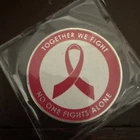 1 Oz .999 Silver Colorized Breast Cancer Together We Fight Pink Coin Sealed