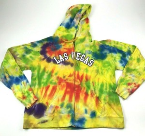 Las Vegas Suéter Sudadera con Capucha Mujer 2XL XXL Amarillo Tie-Dye Largo  Manga | eBay