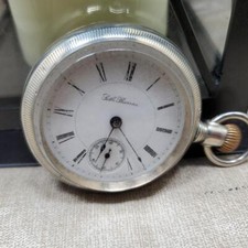 VINTAGE 1894 SETH THOMAS 18S SILVER POCKET WATCH RUNS G34
