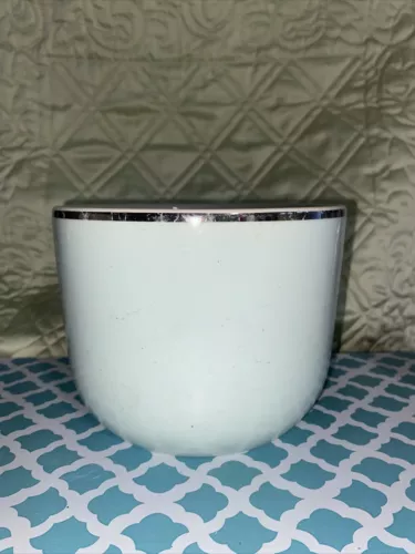 Vintage Universal Potteries Ballerina MIST 6”Serving Bowl Ceramic Platinum Trim