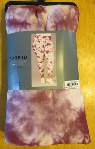 Torrid Purple Tie Dye Fleece Lined Platinum Leggings Plus Size 3X - Picture 8 of 9