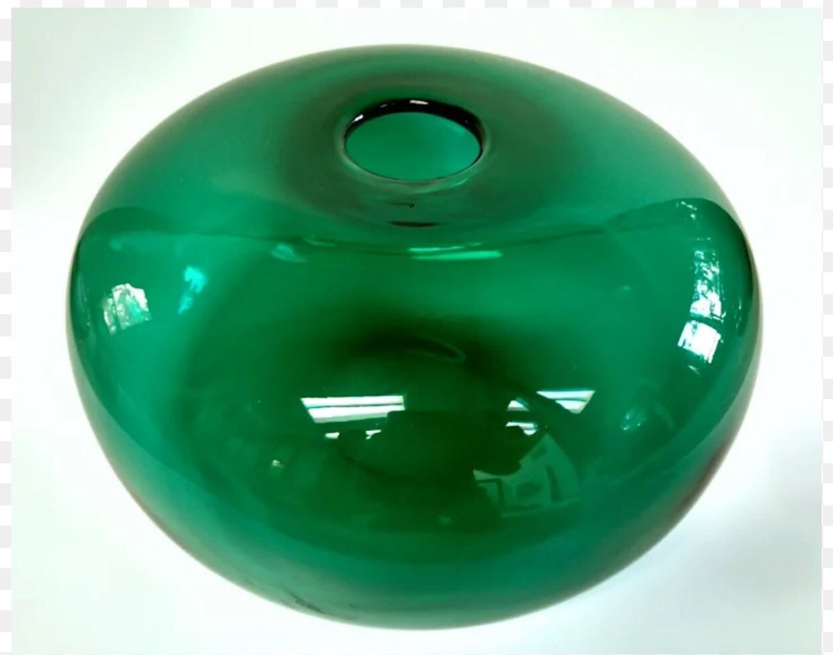 New Vintage Ikea Glass Green Vase Stockholm Globe 13x7 | eBay