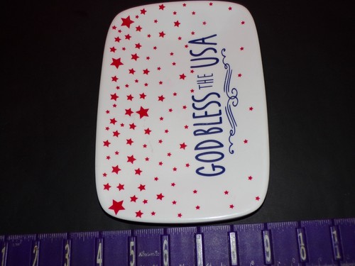 God Bless the USA PIASTRA DI HD DESIGN 8" PER 5,5" PLASTICA LAVASTOVIGLIE SICURA TOPRACK - Foto 2 di 3