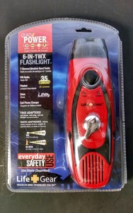 crank quad flashlight 1wx fm weather radio gear power hand am