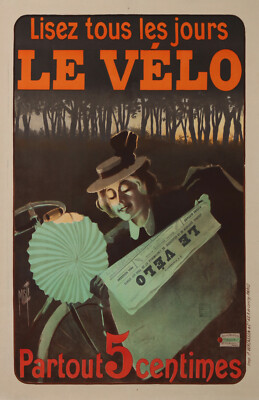 MISTI LE VELO LISEZ TOUS LES JOURS PARTOUT 5 CENTIMES OF 1898
