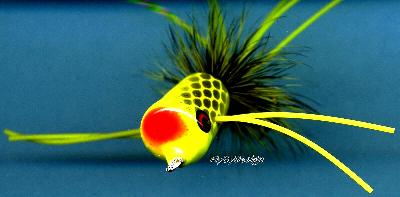 Chartreuse with Black Fish Scales Bass/Bream Popper, Choose Quantity
