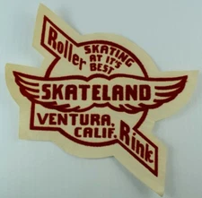 1930's-50's Skateland Roller Rink, Ventura, Calif. Label Vintage B4