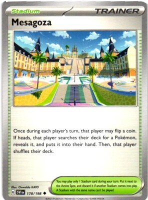 2023 POKEMON TCG SCARLET & VIOLET TRAINER MESAGOZA 178/198 COMMON