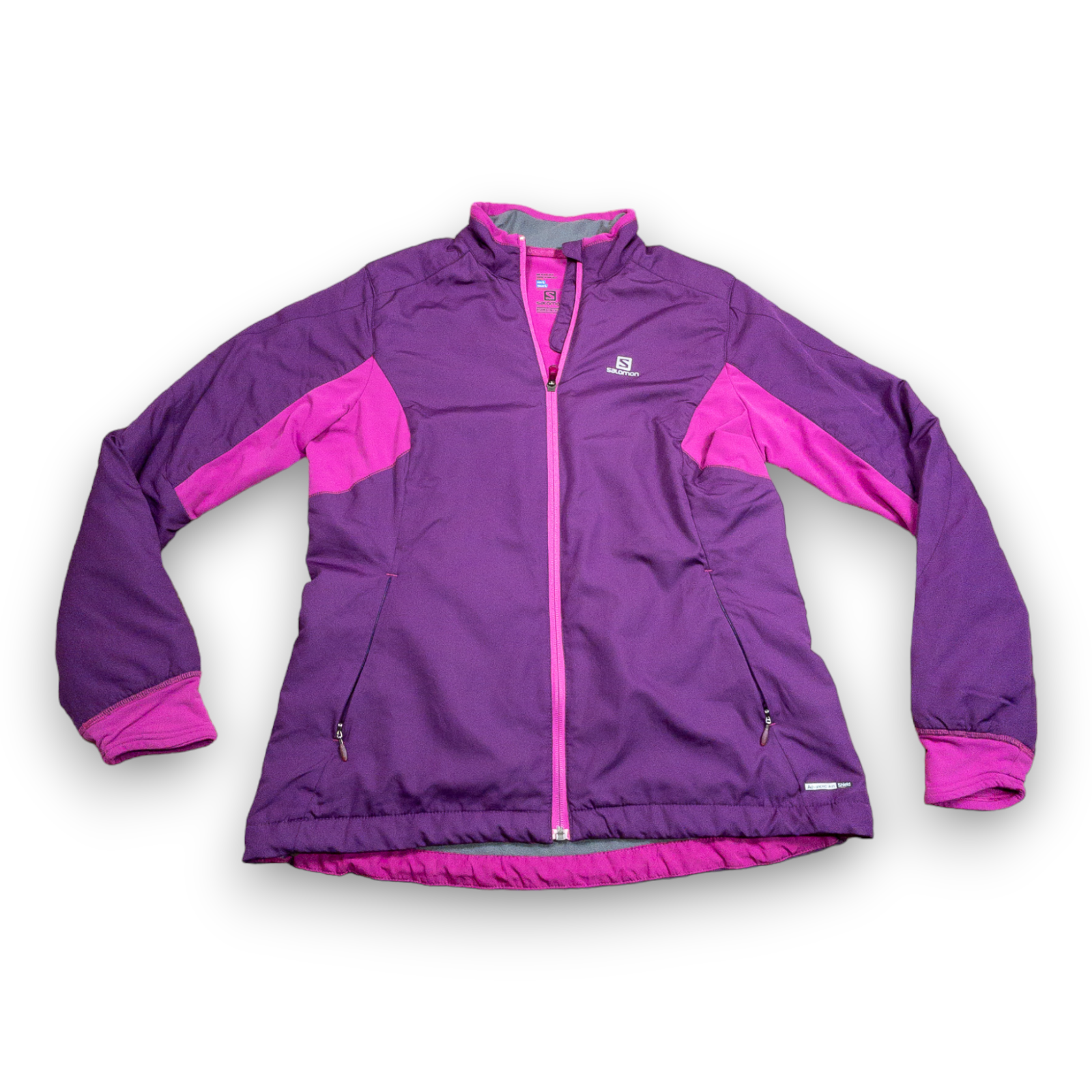 Giacca donna Salomon grande viola full zip antivento impermeabile