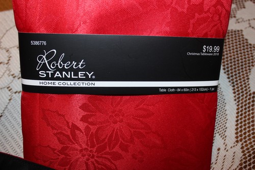 Choice - NEW Robert Stanley Christmas Red Poinsettia Table Cloths Linen Napkins - Picture 9 of 10