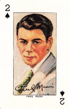 PAUL MUNI Star of the Silver Screen Single Swap Playing Card