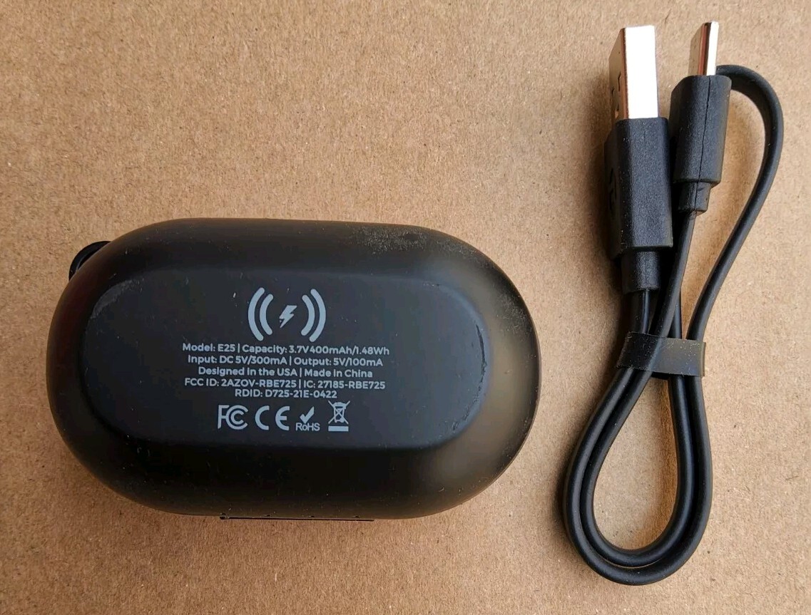 Wireless Earbuds Raycon E25 Charging Cord TRHOO-USB C Charger