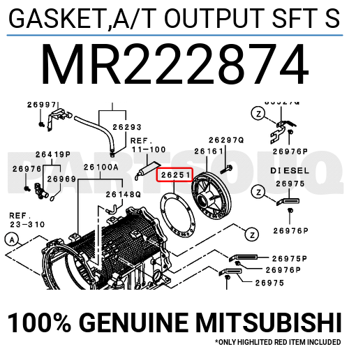 MR222874 Genuine Mitsubishi GASKET,A/T OUTPUT SFT S OEM | eBay