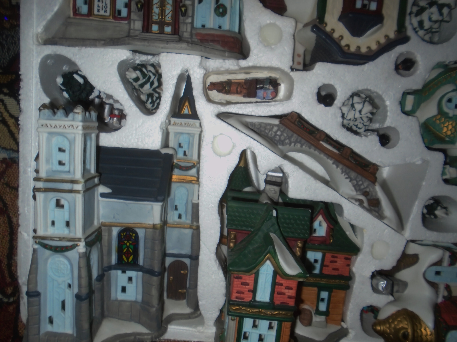 Christmas Kirkland Signature Lighted Victorian Village 59979 1996 eBay