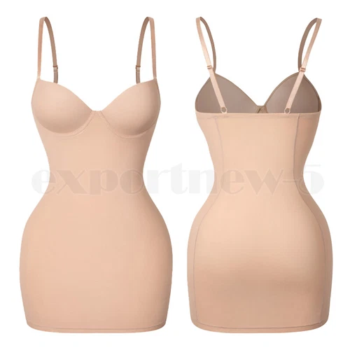 Damen Ganzkörper Slip Nahtlos Schlankmacher Bauch Kontrolle Slip Unterkleid Pulsgröße - Bild 30 von 38