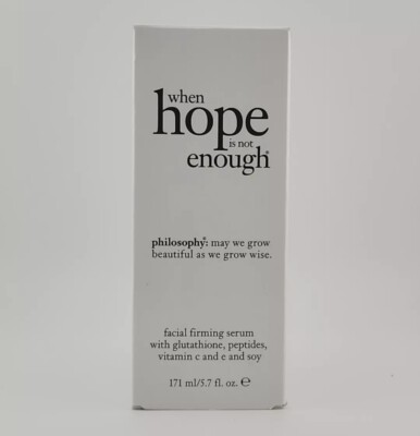Philosophy WHEN HOPE IS NOT ENOUGH Firming Facial Serum 5.7 Oz / 171ml 