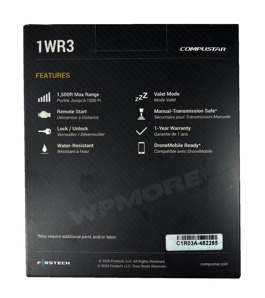 Compustar Prime RF-1WR3-AP 1-Way 1500-FT Remote Upgrade Kit - New Design Case - Image 2 of 2