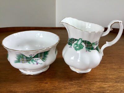 Royal Albert Sugar Bowl & Creamer CAPE BRETON ISLAND Bone China England
