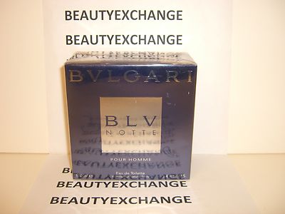 Bvlgari BLV Notte Pour Homme For Men Eau De Toilette Spray 3.4 oz Sealed Box