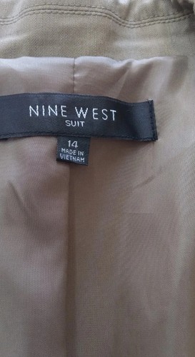 Nine West Brown Pant Suit, Women's Size 14 - Picture 5 of 11