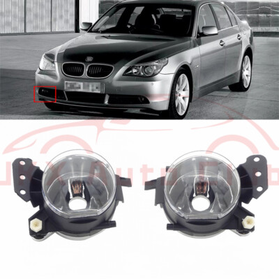 Pair Front Bumper Fog Lamps Lights q For BMW 5 Series E60 2004 2005 2006 2007