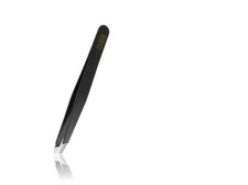 Rubis Switzerland Swiss Classic Tweezers Black Slanted Tip 3-3/4" #18809