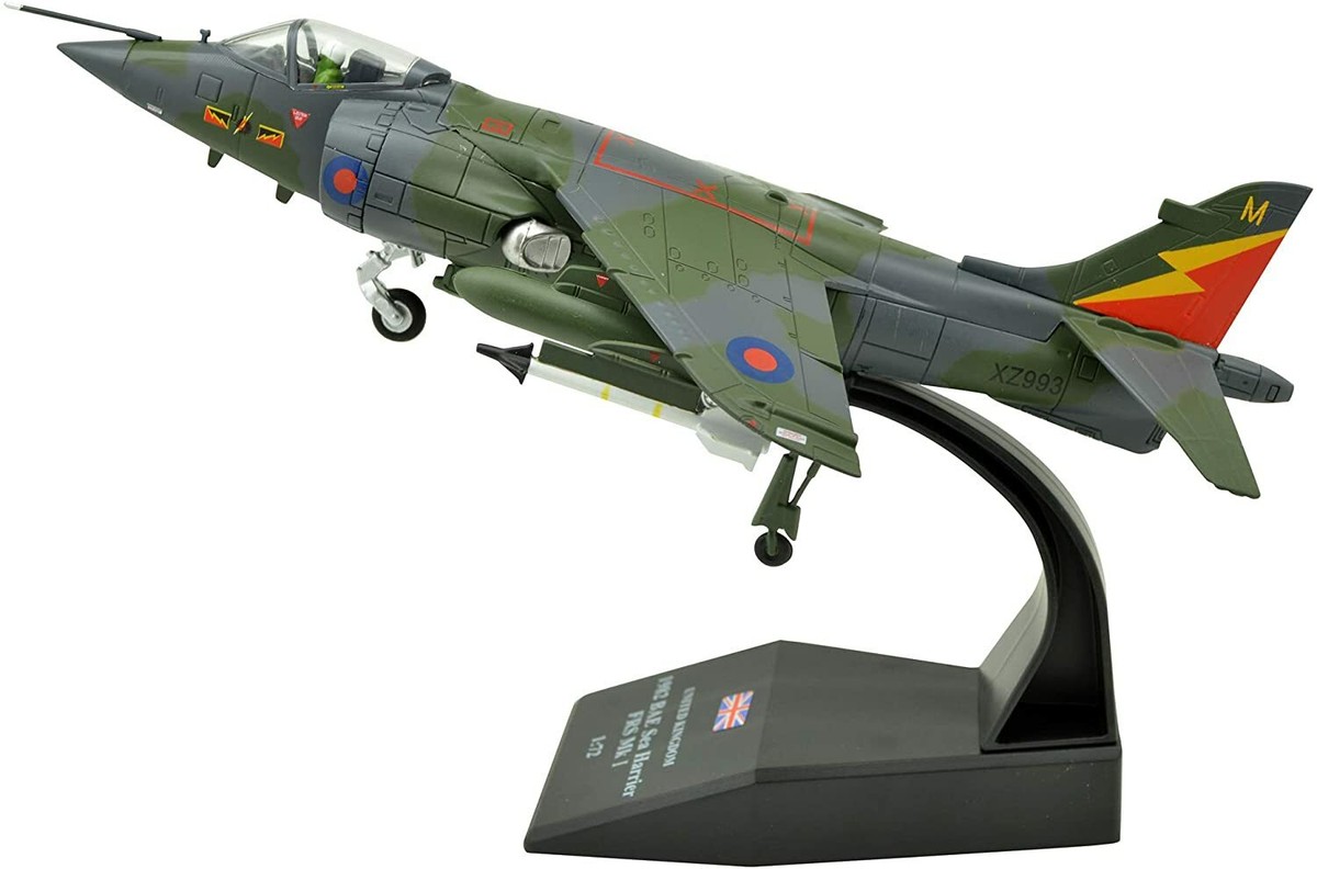 1:72 Sea Harrier Fighter Attack Metal Airplane Model,Royal Navy