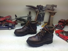 Ralph Lauren Polo Dark Brown Leather Lace Up Engineer Trail Boss Boots 7.5 B