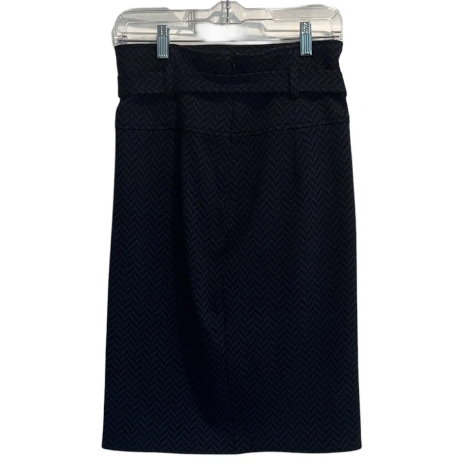 Grace Elements Skirt Womens Size 4 Blue Pencil Knee Length Belted Sophisticated - Image 2 of 4