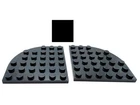 LEGO ® 2x plate 6x6 rounded black plate 6137779 6003 base plate