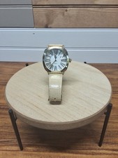 Ladies Premiere Designs Stylish Gold Tone Beige Leather Band Analog Watch H7