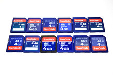 Lot of 12 SanDisk 4GB SDHC Memory Cards Class 2