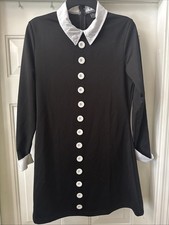 WEDNESDAY THE ADDAMS FAMILY HALLOWEEN COSTUME Dress ONLY-NO DOLL Size M