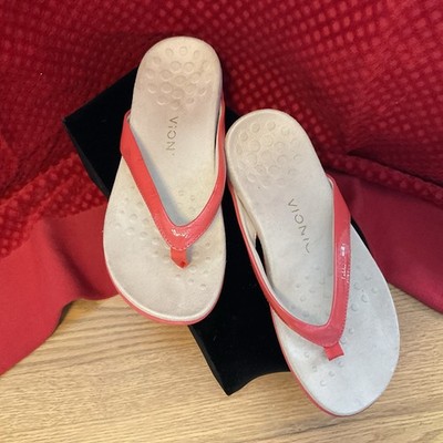 Vionic Womens Dillon Flip Flops Coral 7M EUC