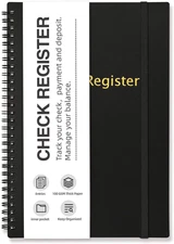 Check Registers for Personal Checkbook, Spiral Large Check Register Book, Budget