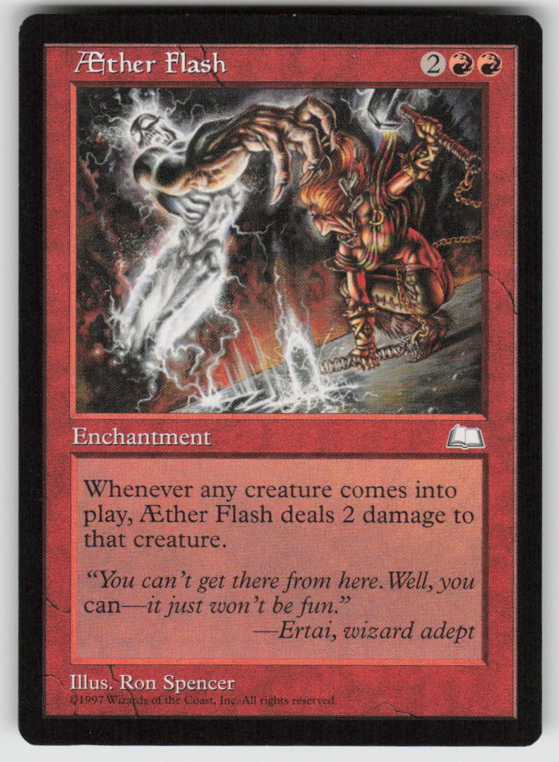 Aether Flash Uncommon Weatherlight 88 MTG Heavily Played