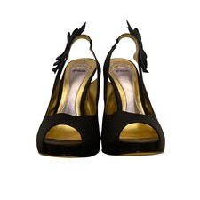 Sandales Compensées Hale Bob En Cuir Noir - Taille 38.5 EU (8 US), Occasion