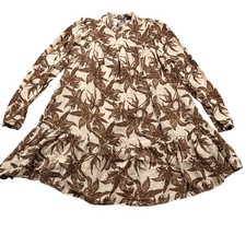 Love Republic Dress Womens EUR 42 / US 10 Tan Brown Floral Long Sleeve Boho