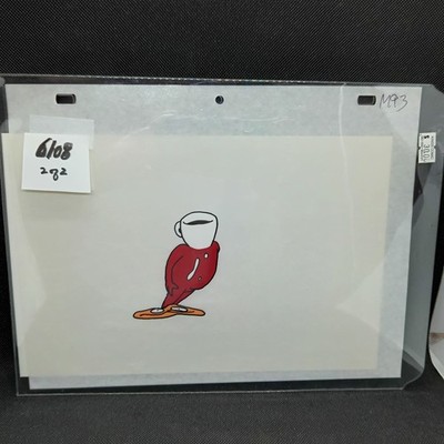 Too Much Coffee Man Animation Cells X 2 SHEETS
