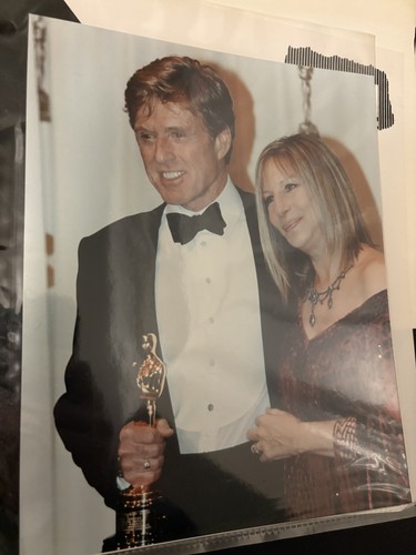Vintage Barbra Streisand Robert Redford Oscar Win Color Movie Still