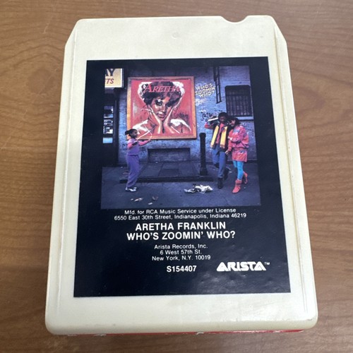 Aretha Franklin - Who’s Zoomin’ Who? ~ 8-Track ~ 1985 Arista S154407 ULTRA RARE