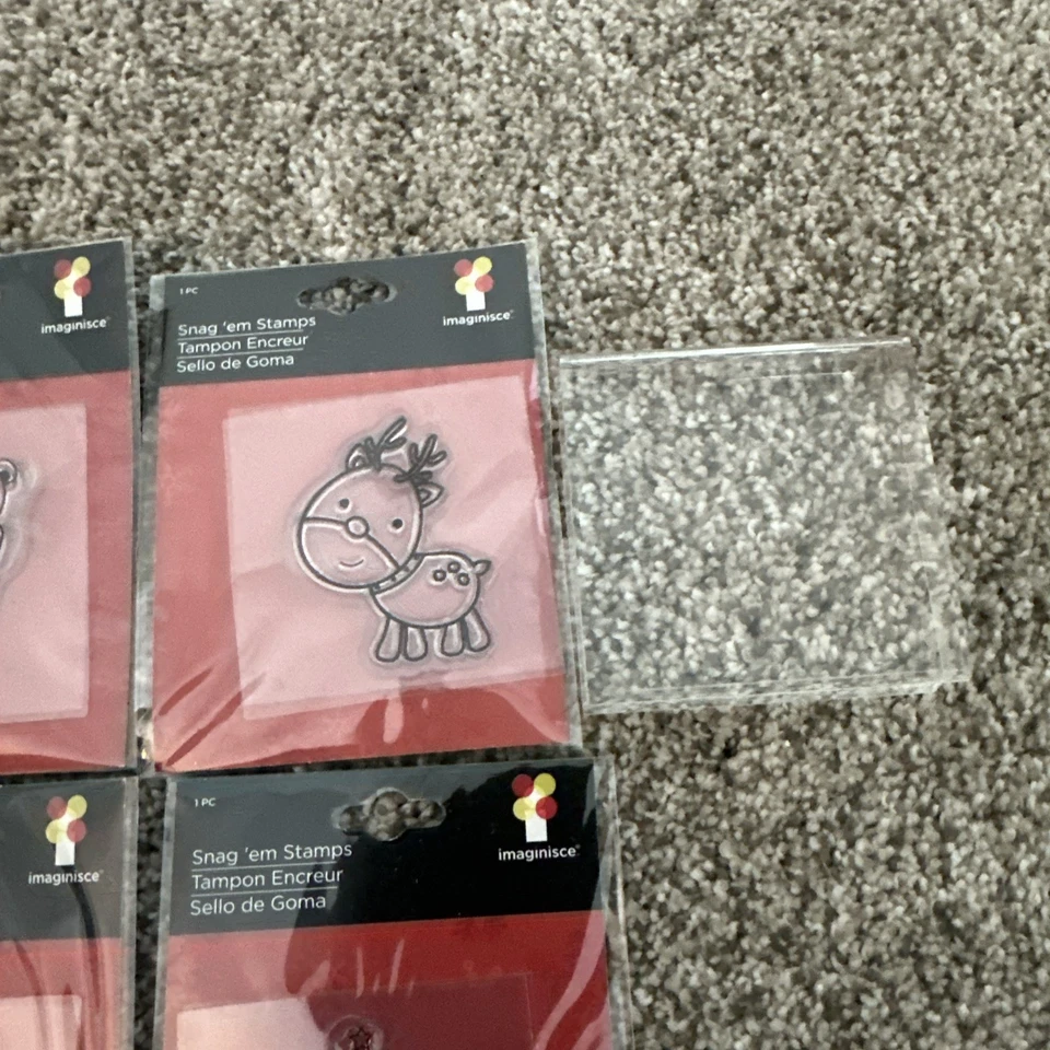 Sellos Imaginisce Enganche Em Navidad Estampillas Transparentes Artesanías Incluye Bloque Acrílico Foto 3 de 3